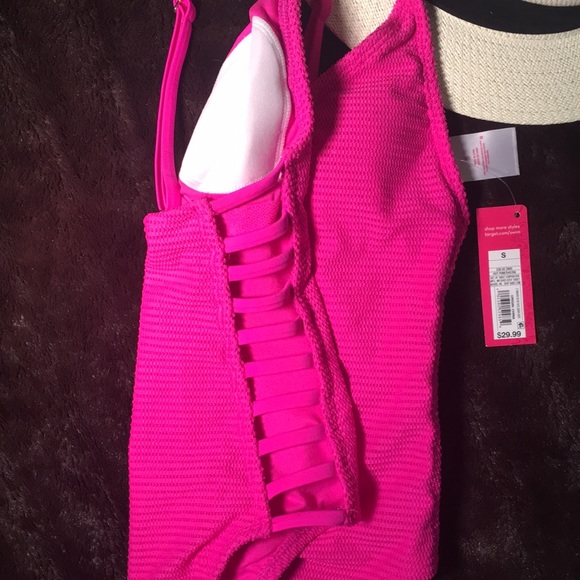 🌊Mossimo Ribbed Hot Pink One Piece S🌊 - Picture 5 of 8